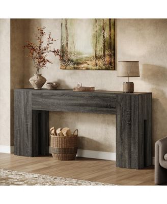 71-Inch Long Console Table for Entryway, Farmhouse Sofa Console Behind Couch