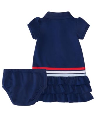 Baby Girls' Ruffle Short-Sleeve Polo Dress and Bloomers, 2-Piece Set
