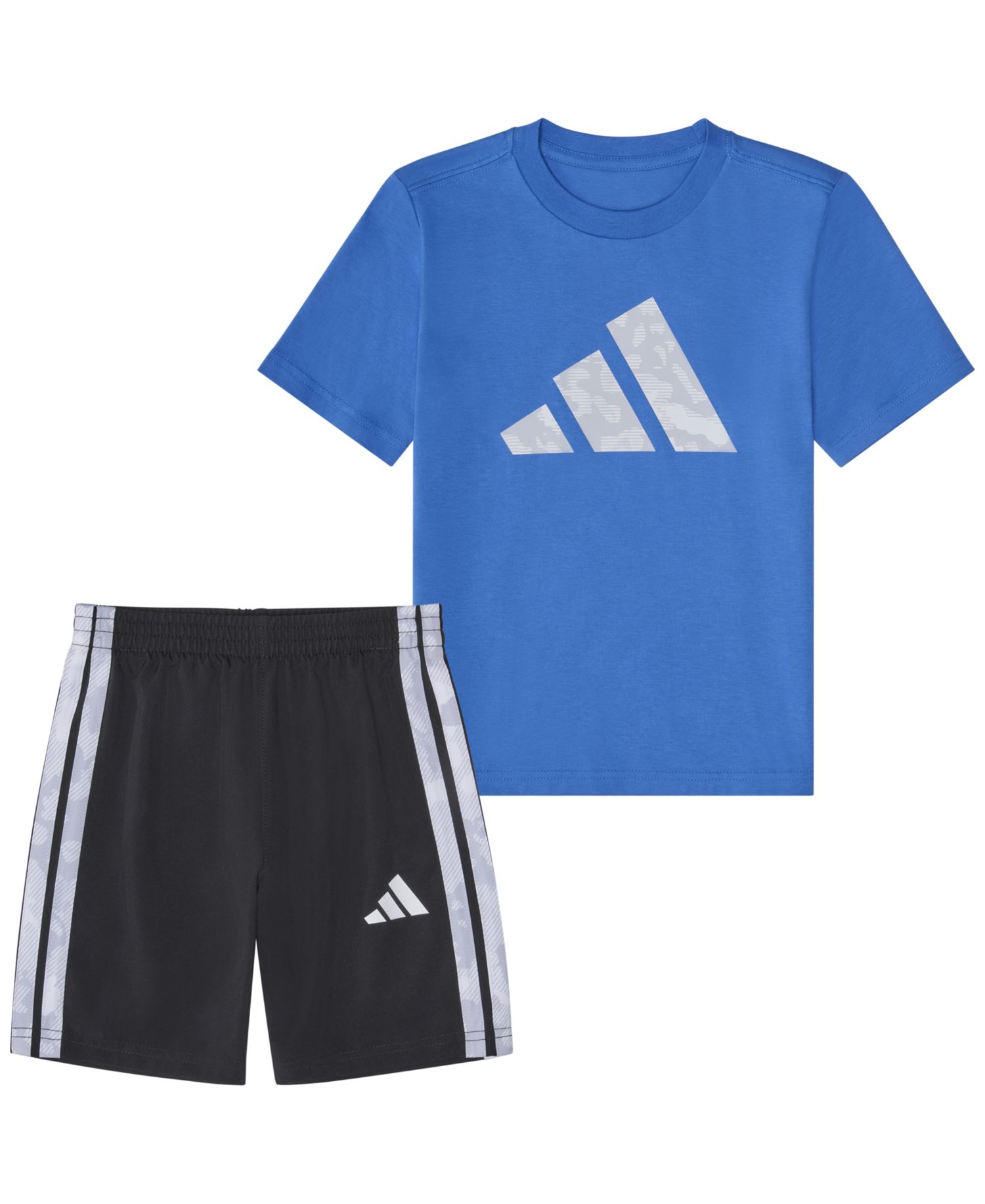 Baby Boys' Short-Sleeve Camo 3-Stripe T-Shirt and Woven Shorts, 2-Piece Set