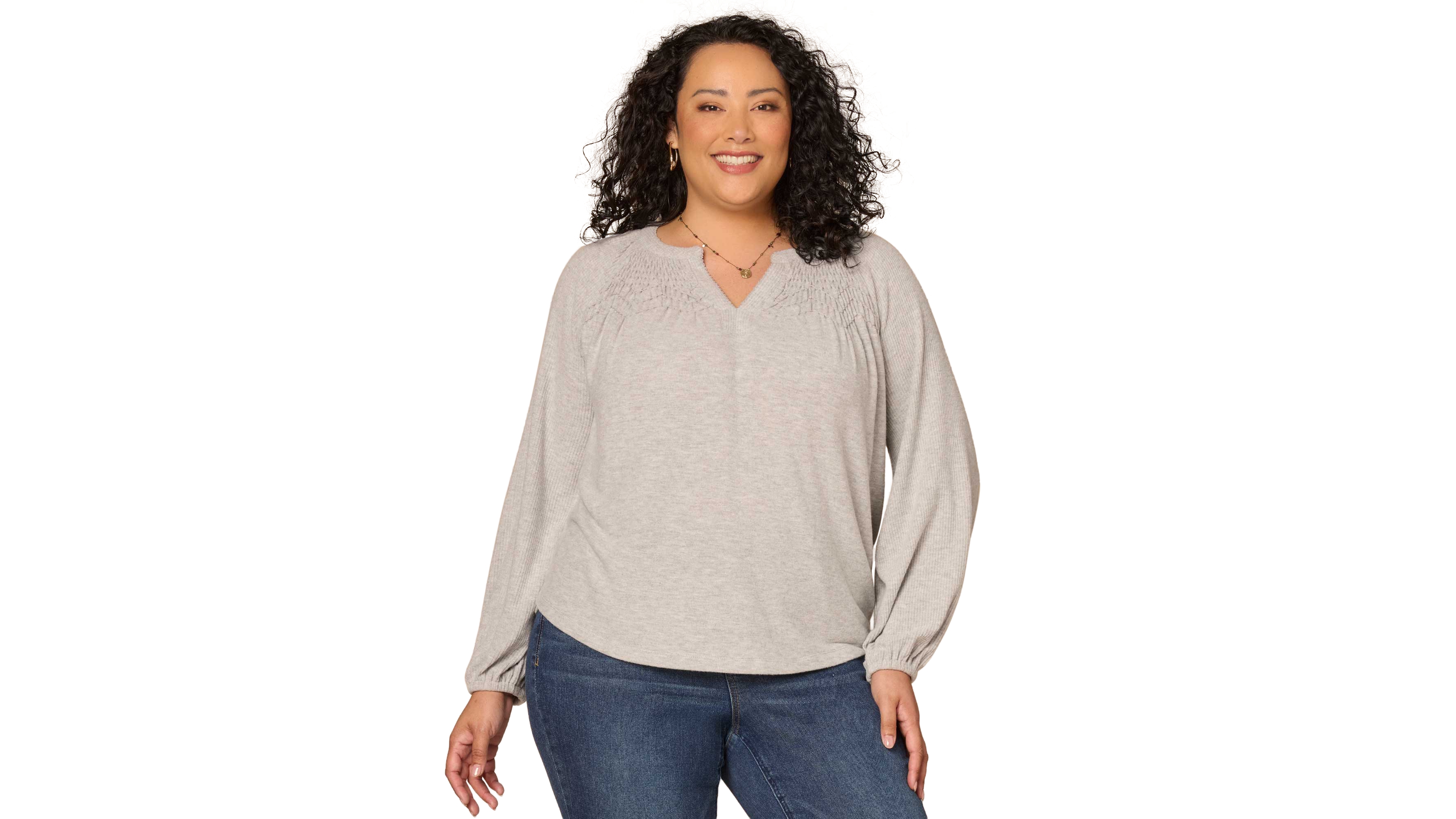 Democracy Plus Blouson Long-Sleeve Relaxed Top
