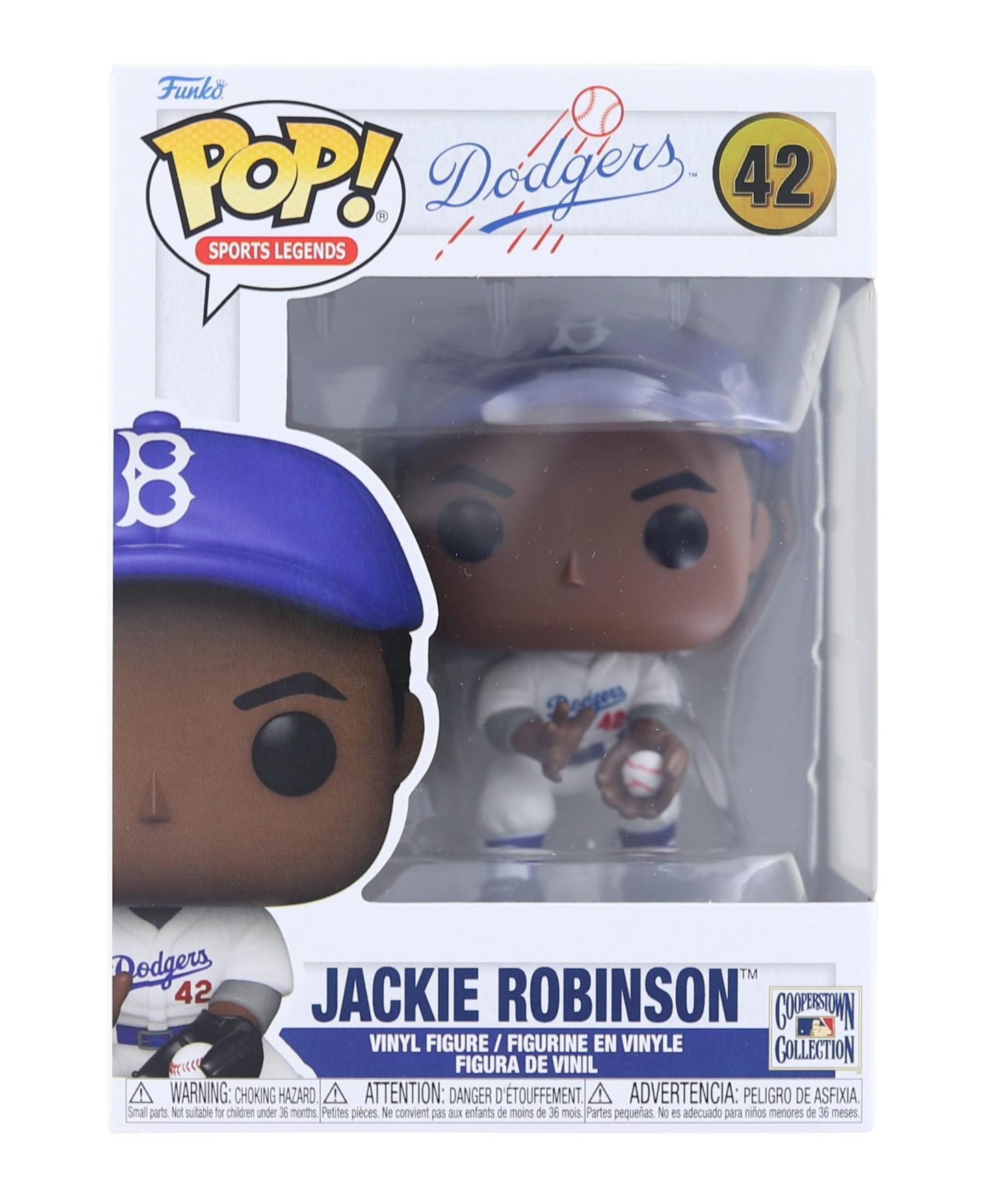 Детская фигурка Funko Pop! MLB LA Dodgers Jackie Robinson 3.75" Vinyl Figure, Ages 3+ — фото 2