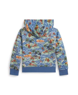 Boys' 2-7 Tropical-Print Ribbed Cuff Hoodie