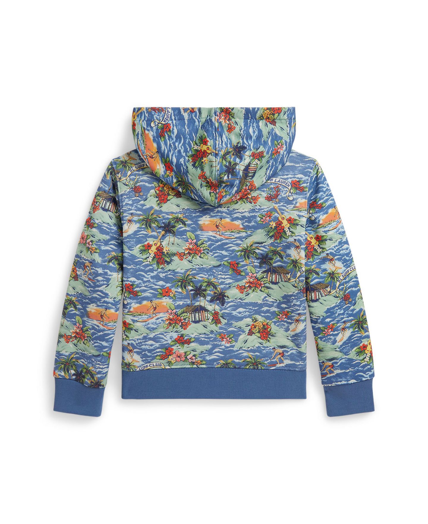 Худи Polo Ralph Lauren Tropical-Print Ribbed Cuff для мальчиков, цвет: Синий — фото 2