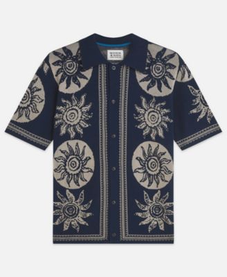 Men's Jacquard Short-Sleeve Shirt