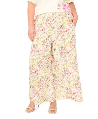 Plus Size Wide-Leg Elastic Waist Pants