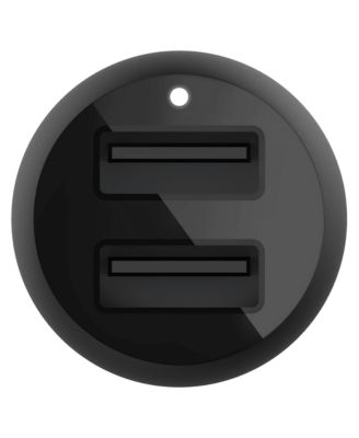 BoostCharge Dual USB-A Car Charger 24W and USB-A to USB-C Cable