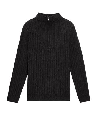 Men's Ribbed Half Zip Sweater