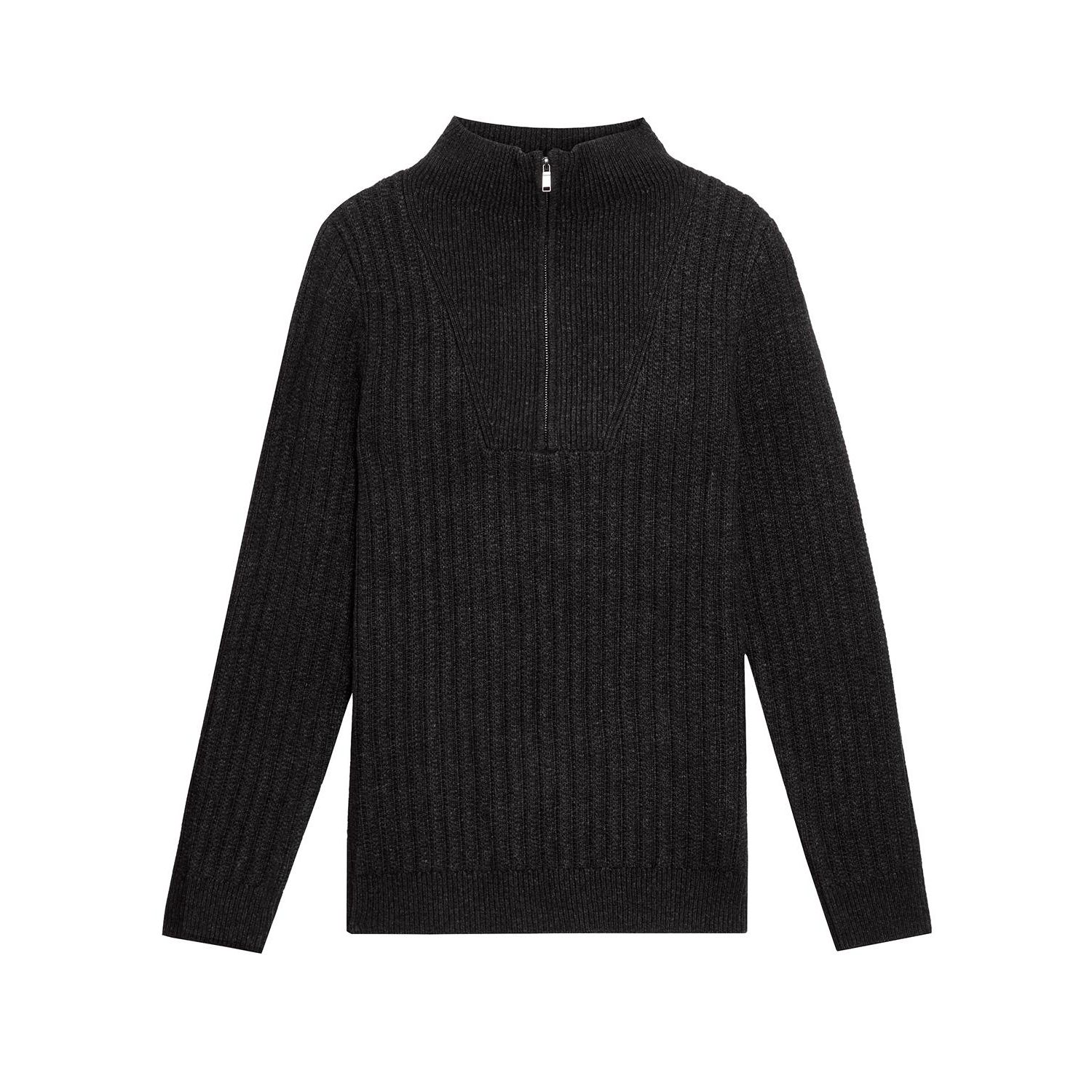 Men's Ribbed Half Zip Sweater