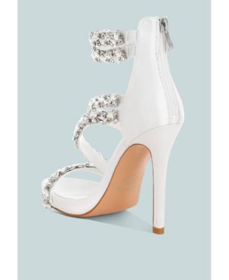 Womens Korna Diamante Embellished Stiletto Heel Sandals