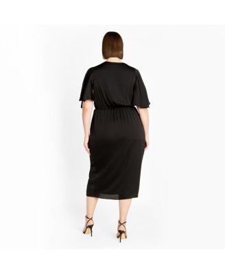 Women's Plus Size Soft Ruffle Dress