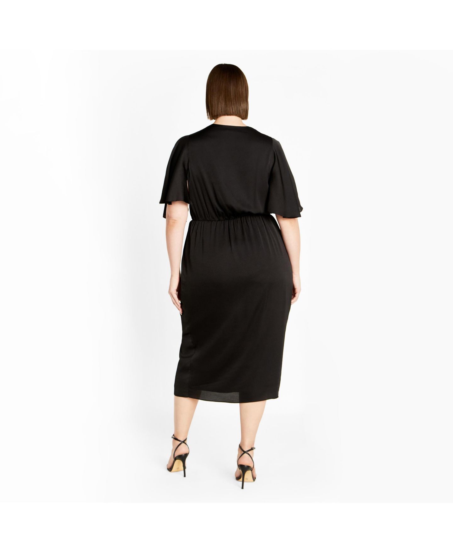 Женское платье CITY CHIC Plus Size Soft Ruffle, цвет: Чёрный — фото 2