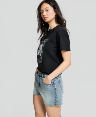 Women's Studded Jean Shorts