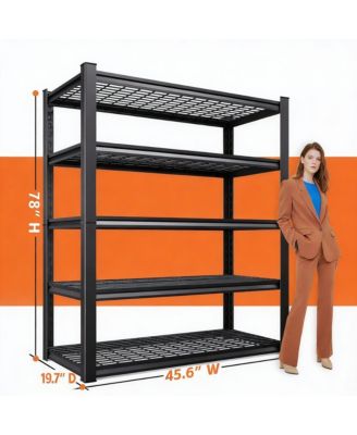 Heavy Duty 5-Tier Adjustable Metal Shelving for US Homes