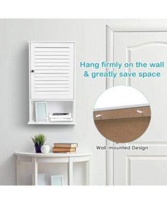 27.5 Inch Wall Hanging Bathroom Storage Cabinet Organizer