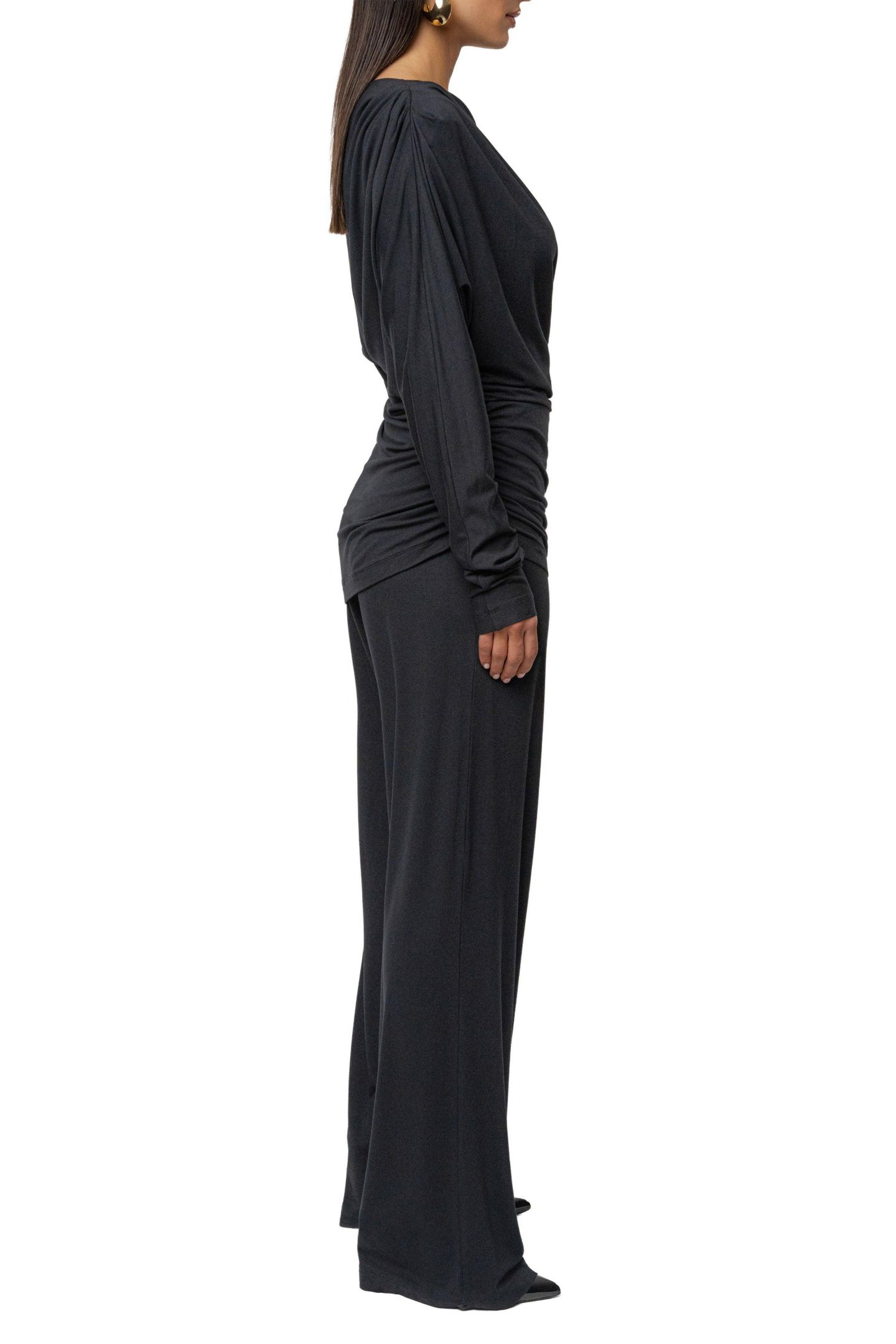 Женский комплект JLUXLABEL Winter Soiree Pant Set, цвет: Чёрный — фото 2