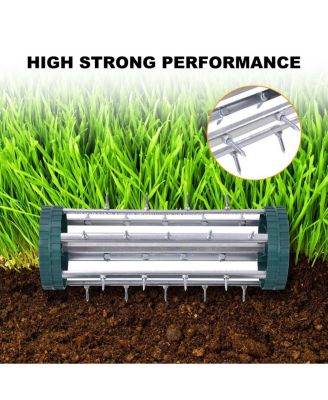 Rolling Garden Lawn Aerator Roller Home Grass Steel Handle