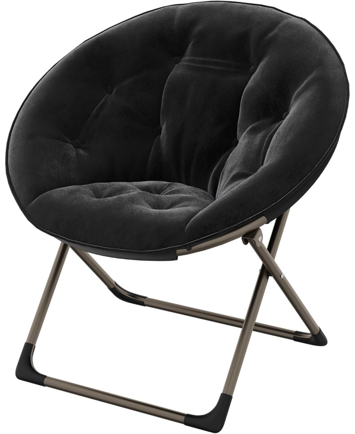 gaomon Faux Fur Saucer Chair - Oversized Foldable Moon Chair, 300lb Capacity for Bedroom