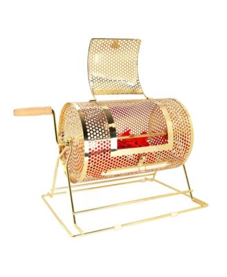 Raffle Drum,X-Large Brass Raffle Ticket Spinning Cage, Holds 15,000 Tickets or 500 Ping Pong Balls