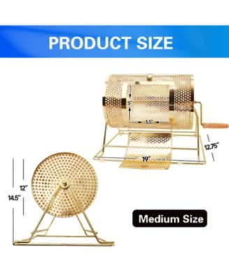 Raffle Drum,X-Large Brass Raffle Ticket Spinning Cage, Holds 15,000 Tickets or 500 Ping Pong Balls