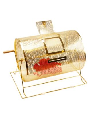 Raffle Drum,X-Large Brass Raffle Ticket Spinning Cage, Holds 15,000 Tickets or 500 Ping Pong Balls