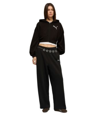 Women's Bedazzled Slouchy Knit Pants