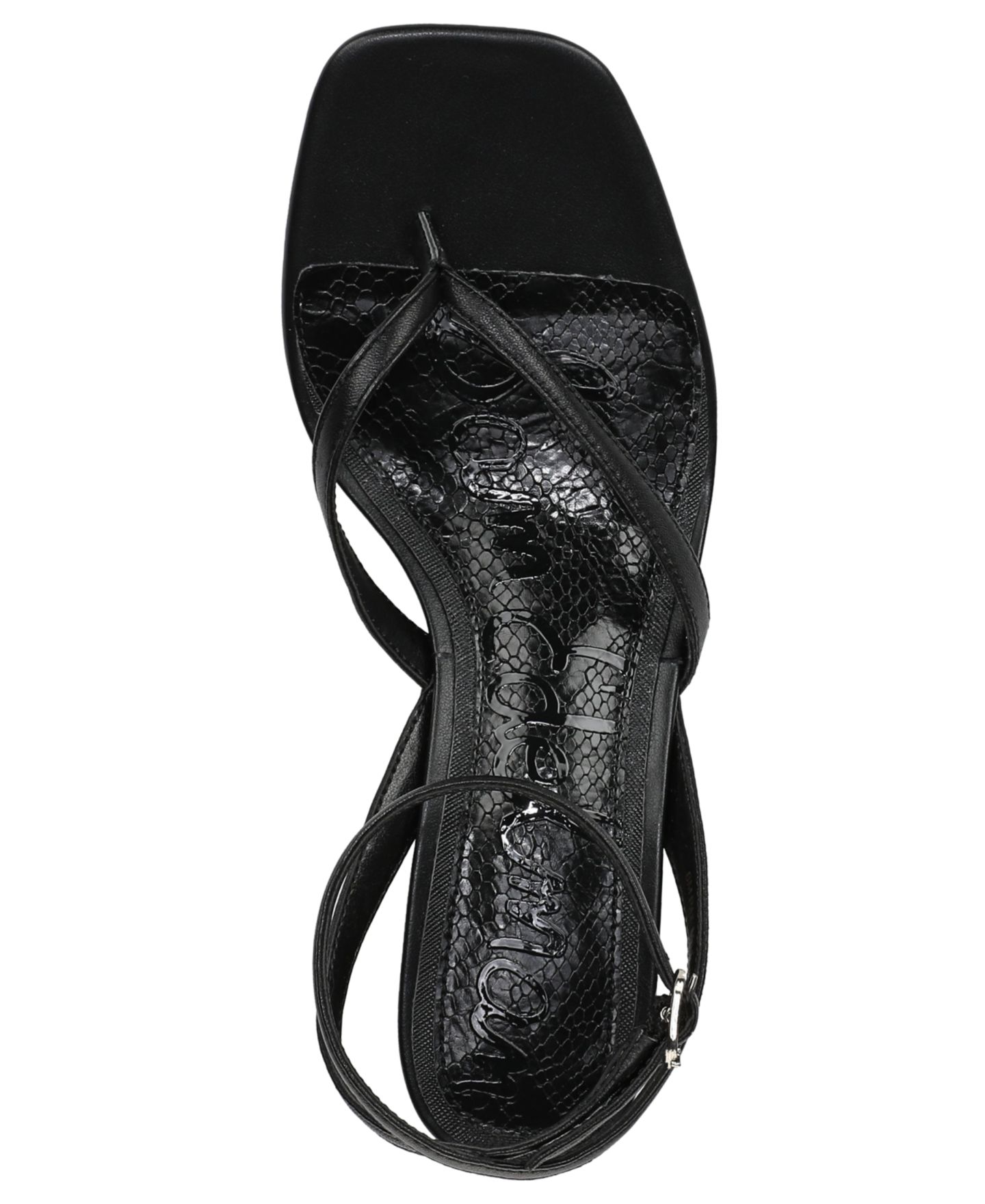 Женские сандалии Sam Edelman Pax Strappy Dress Sandals, цвет: Чёрный кожаный — фото 4