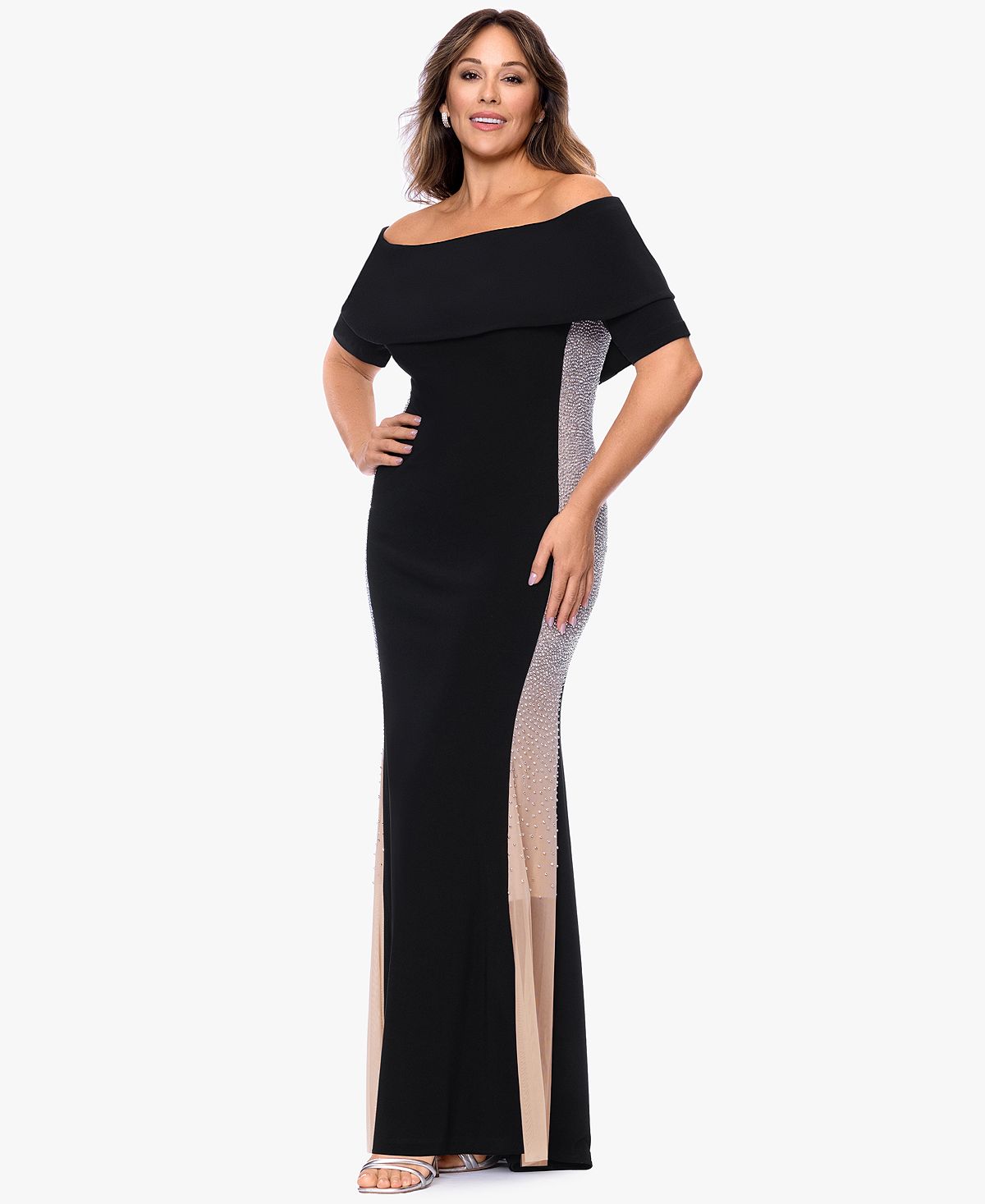 XSCAPE Women's Off-The-Shoulder Gown view 2 — MAYCSS fashion products
