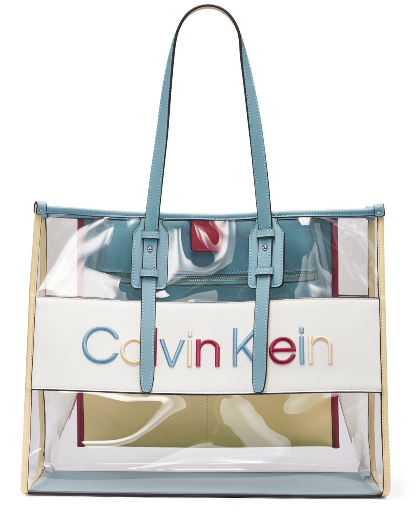 Женская большая сумка-тоут Calvin Klein Voyager Modern Essential, цвет: Прозрачный / Разноцветный — фото 1