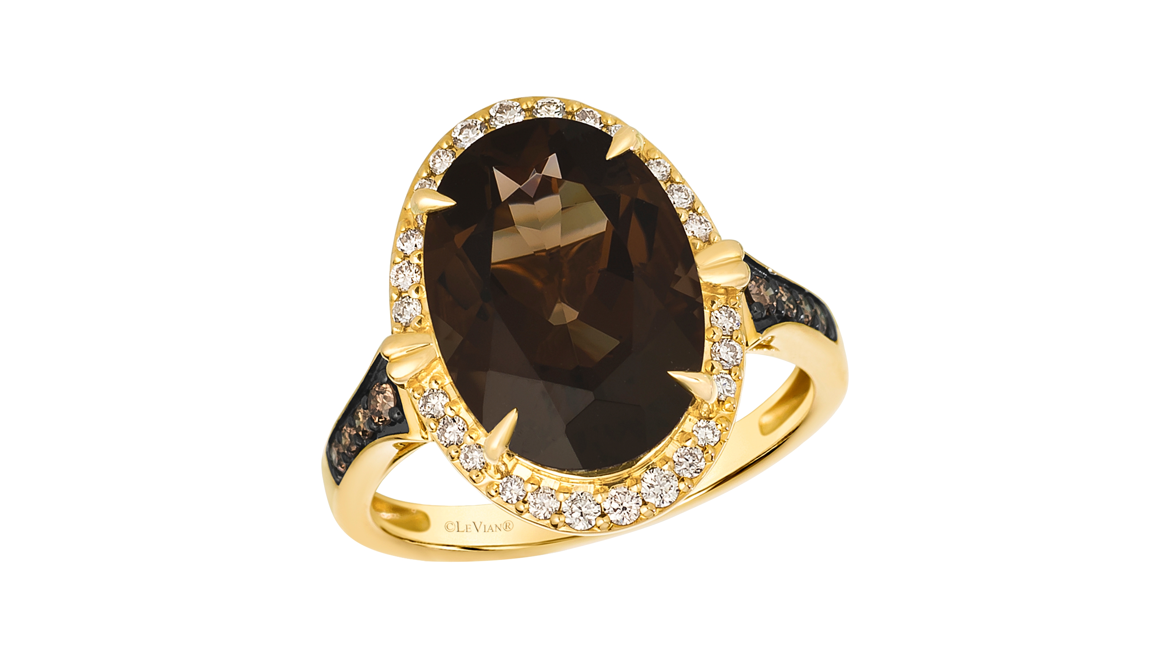 Le Vian Smokey Quartz (4-13/20 ct. t.w.), Chocolate Diamond (1/10 ct. t.w.) & Nude Diamond (1/5 ct. t.w.) Ring in 14k Honey Gold
