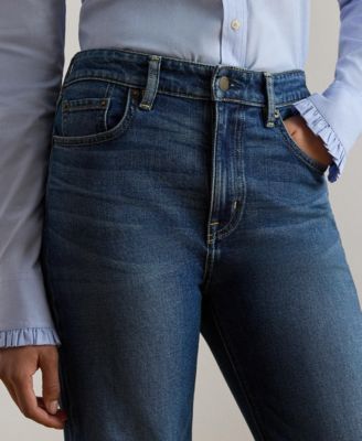 Petite High-Rise Straight Wide-Leg Jeans