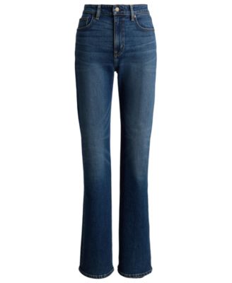 Petite High-Rise Straight Wide-Leg Jeans