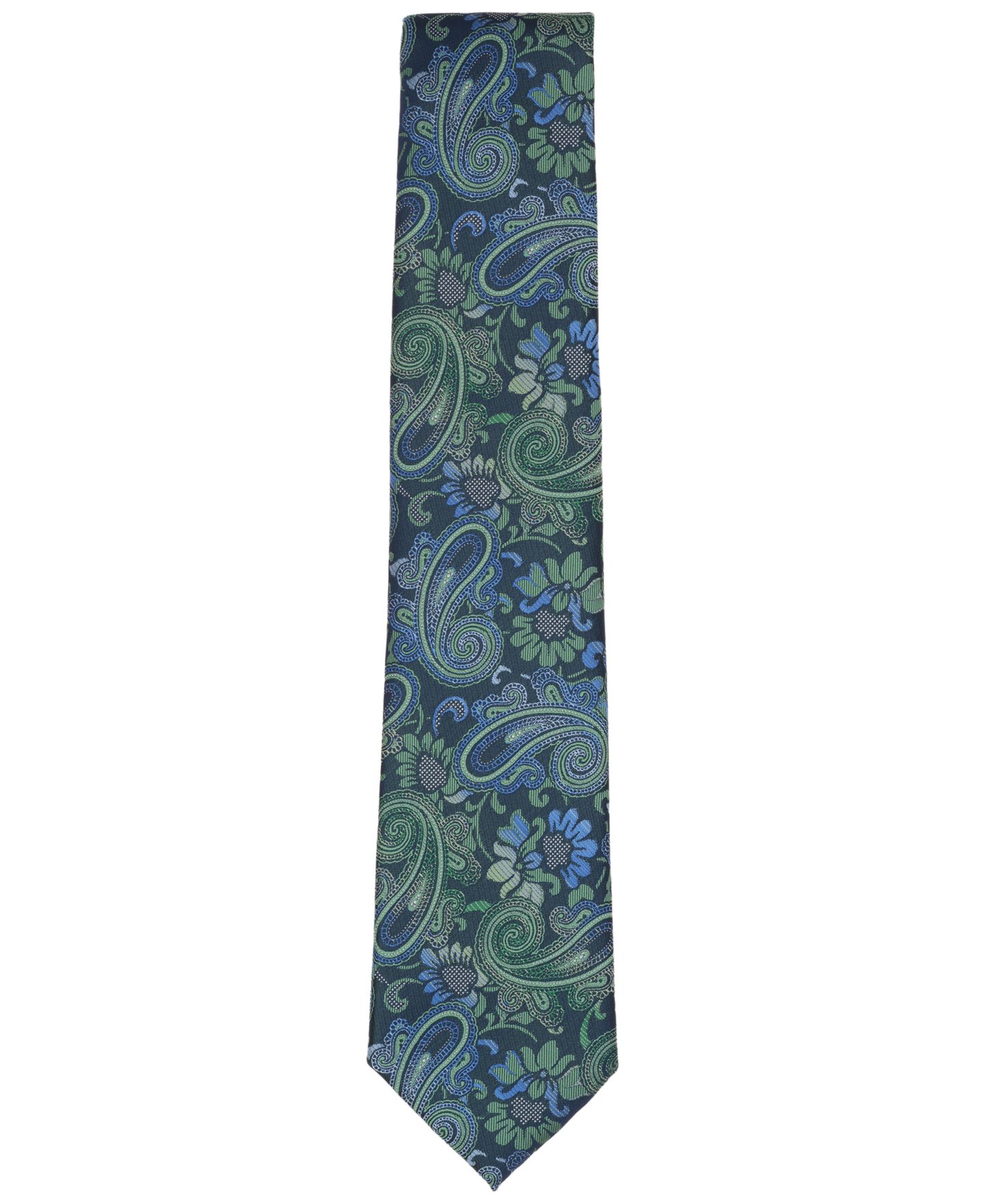 Мужской галстук Perry Ellis Moreno Paisley Tie, цвет: Зелёный — фото 2