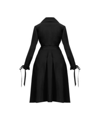 Women's Long Sleeve Wrap Midi Dress
