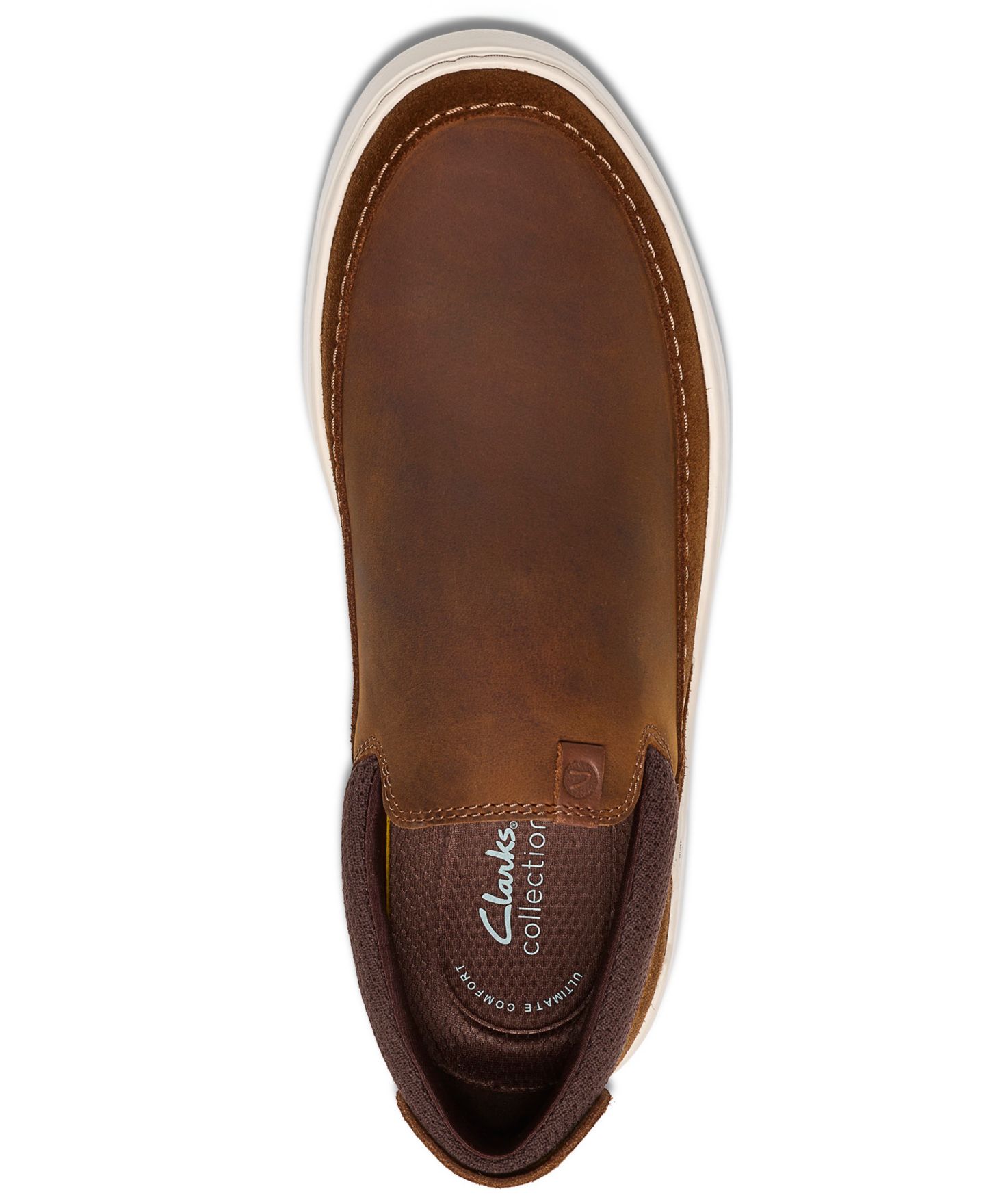 Мужские туфли Clarks Flexwell Slip-On Step, цвет: Кожаный — фото 4
