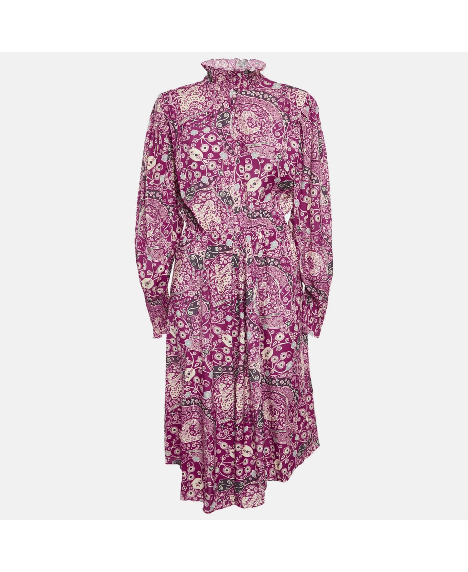 Women's Etoile Pink Printed Crepe Cescott Midi Dress