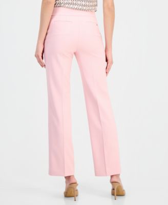 Women's Mid Rise Straight-Leg Pull-On Pants