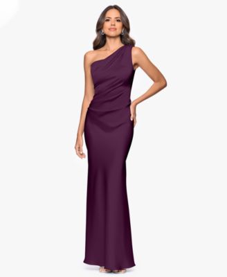 Petite One-Shoulder Sheath Gown