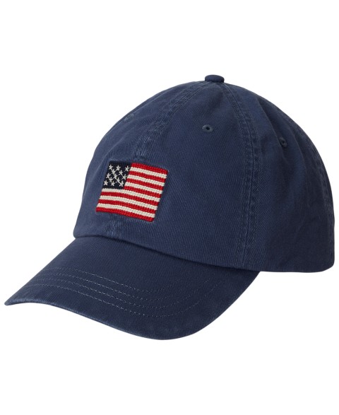 Мужские Polo Ralph Lauren Flag-Embroidered Twill Ball Cap