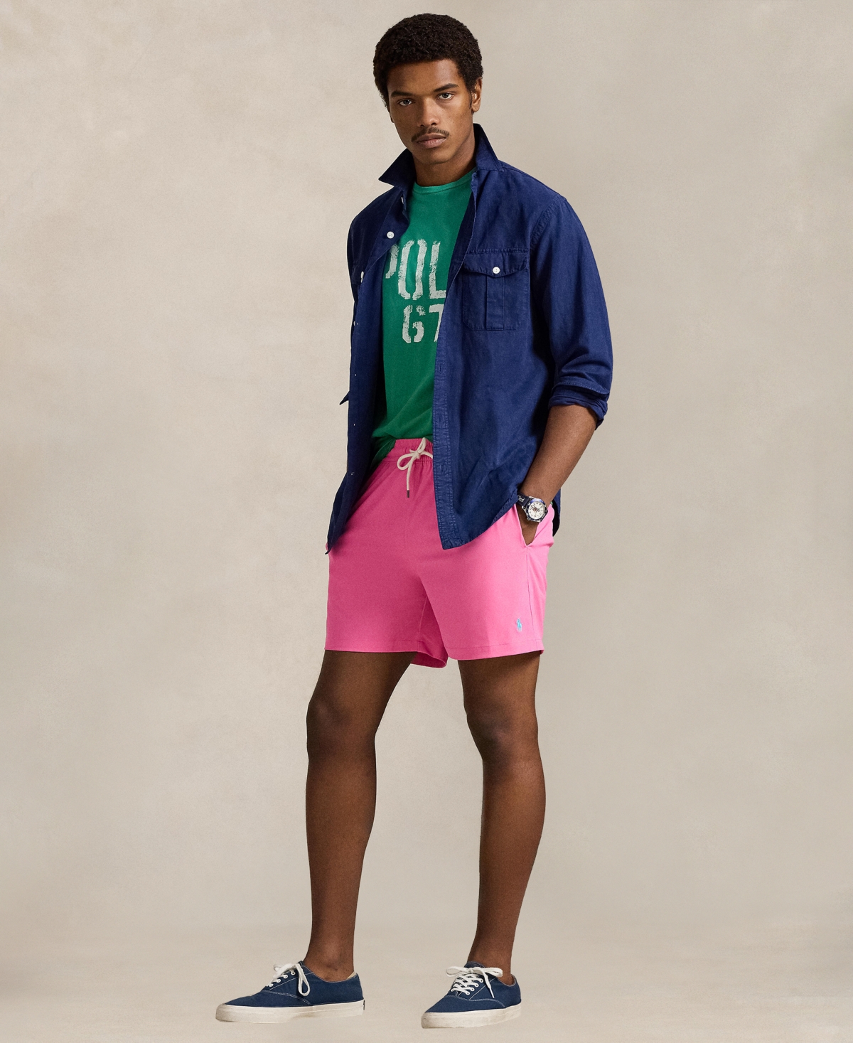 Polo Ralph Lauren Men's 5-3/4-Inch Traveler Classic Swim Trunks