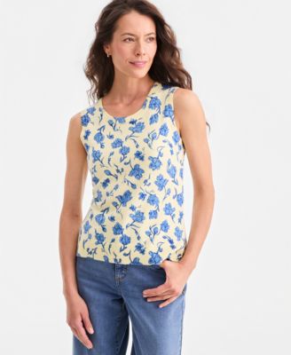 Women's Printed Sleeveless Sweater Tank