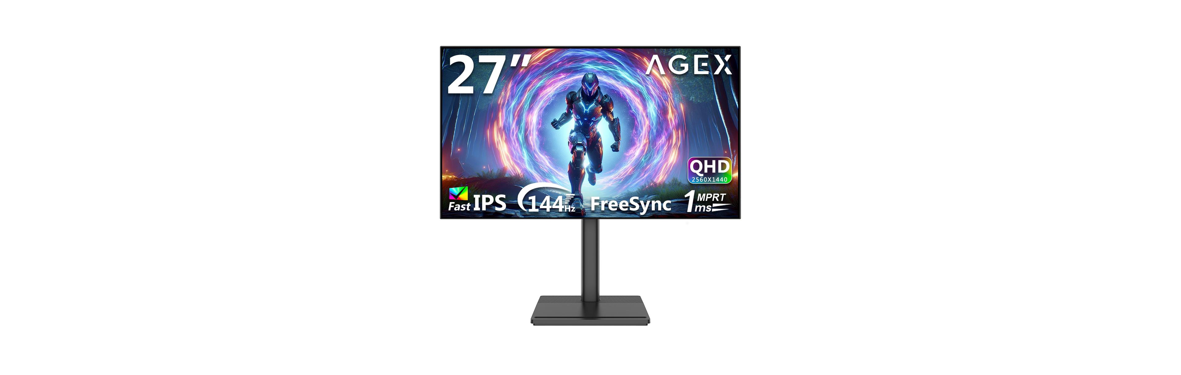 Z-edge Agex A27Q(Black) 27" 2K Qhd 2560x1440 1.07B Colors(8-bit + Hi-frc) 100% sRGB 144Hz 1ms Fast Ips Gaming Monitor