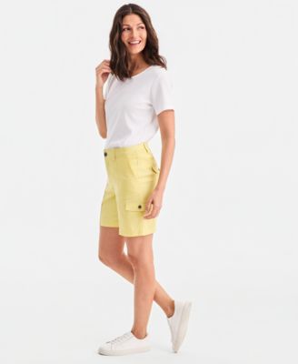 Women's Mid-Rise Comfort-Waist Cargo Shorts