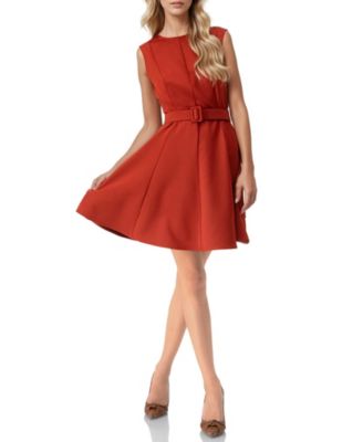 Women's A-Line Belted Dress