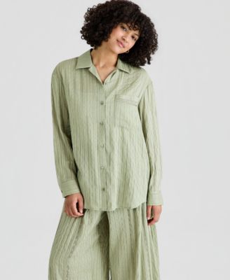 Women's Oversized Satin Shirt