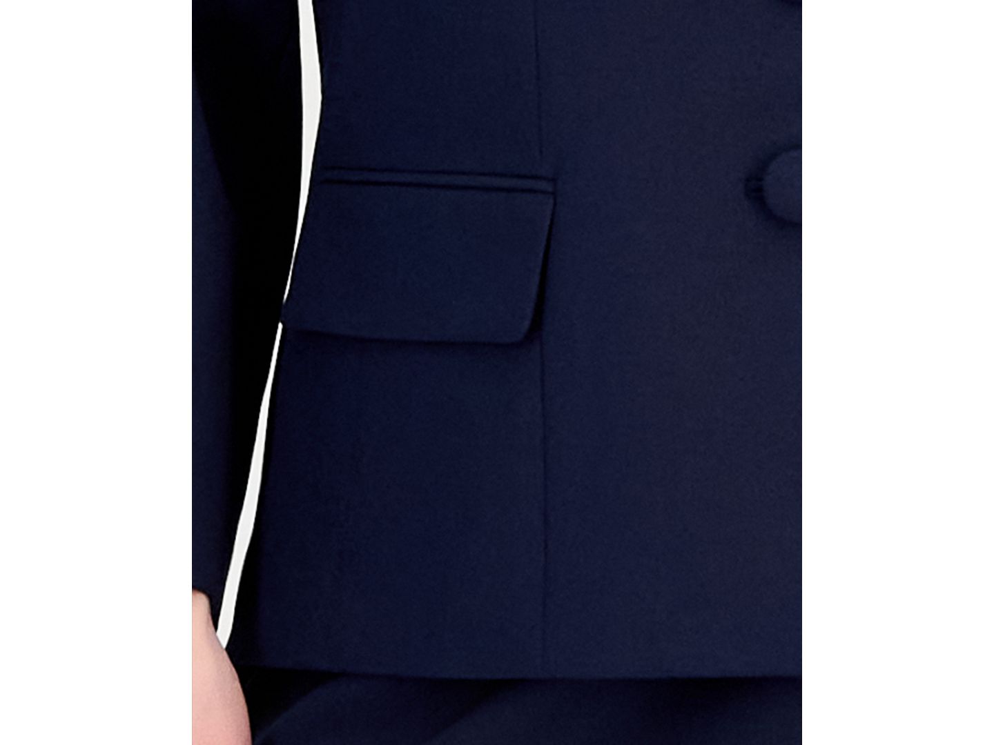 Женские юбки Le Suit Plus Size Three-Button Notched Collar Blazer & Skirt Suit, цвет: Полуночный тёмно-синий — фото 6