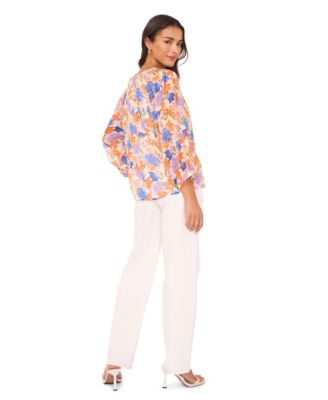 Women's Ruffle Tie-Neck Blouse