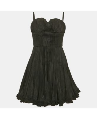 Women's Pre-Owned D&g Black Silk Blend Strapless Mini Dress