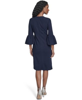Women's Bubble-Sleeve Sheath Dress