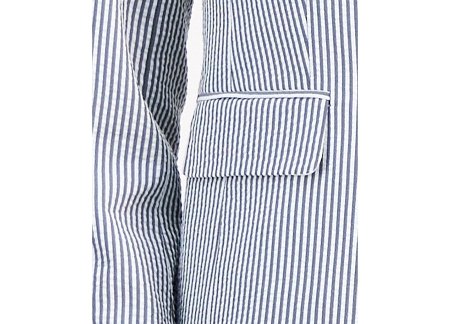 Women's Long-Sleeve Seersucker 2 Piece Pantsuit