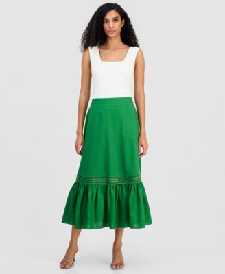 Women's Pull-On Ruffled-Hem Skirt